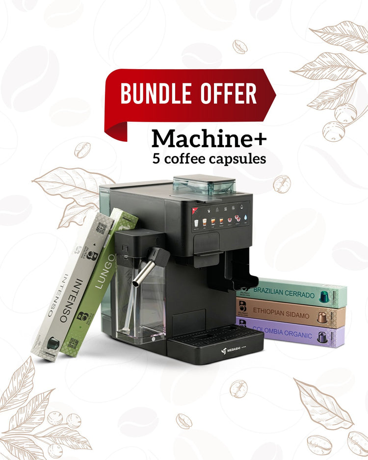 Nespresso, Dolce Gusto, Cafe Italy, Coffee powder and Coffee beans Compatible Coffee Machine with Milk Frother