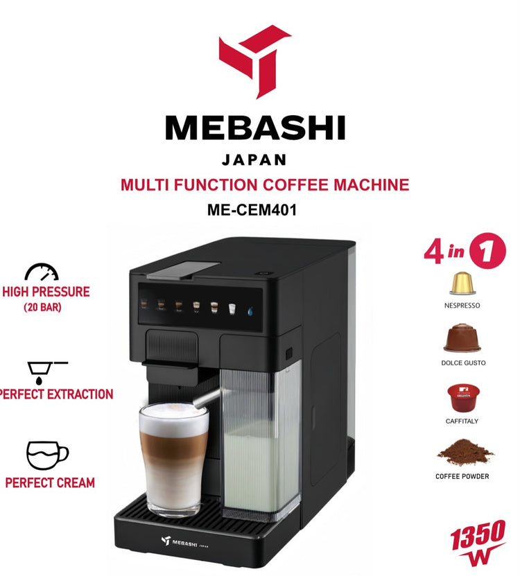 Nepresso, Dolce Gusto, Cafe Italy and Coffee powder Compatible Coffee Machine with Milk Frother.